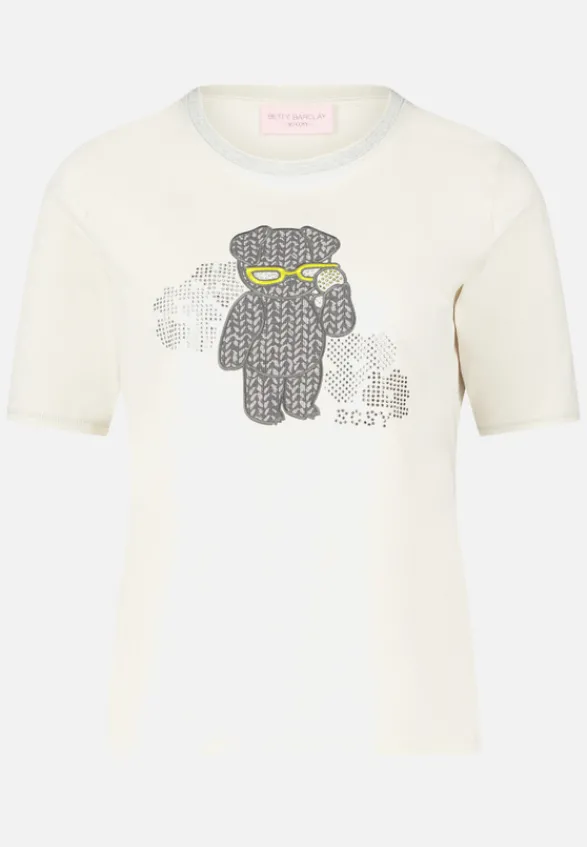 Betty Barclay Shirts*Basic Shirt mit Applikation Patch Cream/Grey