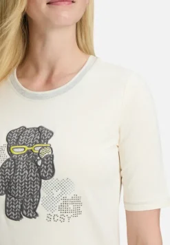 Betty Barclay Shirts*Basic Shirt mit Applikation Patch Cream/Grey