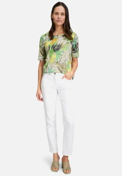 Betty Barclay Shirts*Basic Shirt mit Blumenprint Green /Khaki