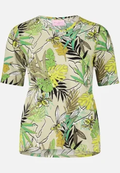 Betty Barclay Shirts*Basic Shirt mit Blumenprint Green /Khaki