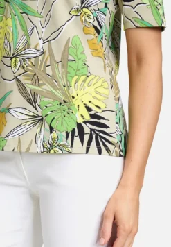 Betty Barclay Shirts*Basic Shirt mit Blumenprint Green /Khaki