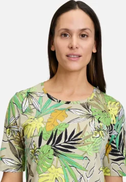 Betty Barclay Shirts*Basic Shirt mit Blumenprint Green /Khaki