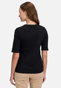 Betty Barclay Shirts*Basic Shirt mit Knöpfen Patch Black/Beige