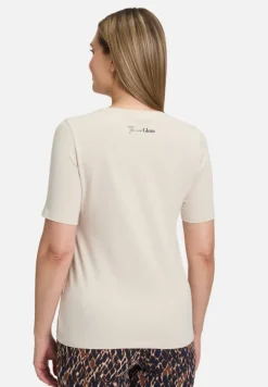 Betty Barclay Shirts*Basic Shirt mit Placement Patch Beige/Dark Blue
