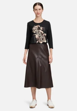 Betty Barclay Shirts*Basic Shirt mit Placement Patch Black/Brown