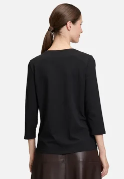Betty Barclay Shirts*Basic Shirt mit Placement Patch Black/Brown