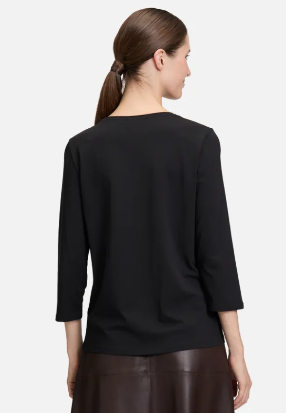 Betty Barclay Shirts*Basic Shirt mit Placement Patch Black/Brown