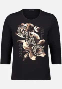 Betty Barclay Shirts*Basic Shirt mit Placement Patch Black/Brown