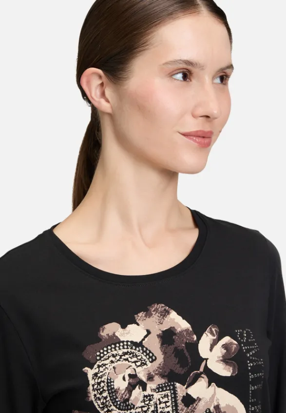 Betty Barclay Shirts*Basic Shirt mit Placement Patch Black/Brown