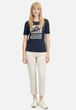 Betty Barclay Shirts*Basic Shirt mit Placement Patch Dark Blue/Beige
