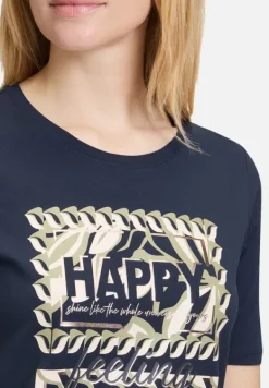 Betty Barclay Shirts*Basic Shirt mit Placement Patch Dark Blue/Beige