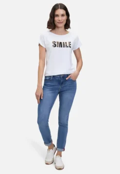 Betty Barclay Shirts*Basic Shirt mit Placement Patch White/Black