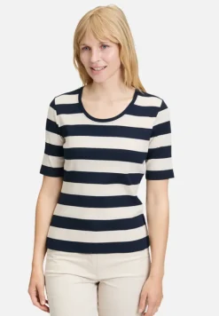 Betty Barclay Shirts*Basic Shirt mit Rippenstruktur Dark Blue/Beige