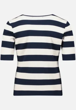 Betty Barclay Shirts*Basic Shirt mit Rippenstruktur Dark Blue/Beige