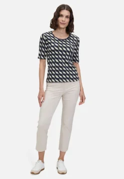 Betty Barclay Shirts*Basic Shirt mit Rippenstruktur Dark Blue/Green