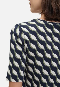 Betty Barclay Shirts*Basic Shirt mit Rippenstruktur Dark Blue/Green