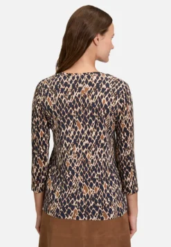 Betty Barclay Shirts*Basic Shirt mit Rundhalsausschnitt Dark Blue/Brown