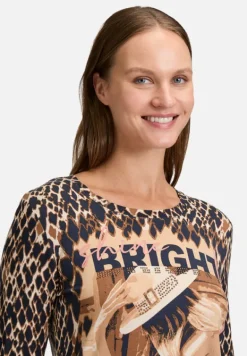Betty Barclay Shirts*Basic Shirt mit Rundhalsausschnitt Dark Blue/Brown