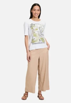 Betty Barclay Shirts*Basic Shirt mit Rundhalsausschnitt White/Khaki