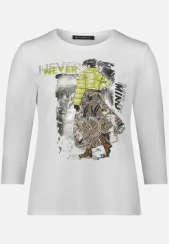 Betty Barclay Shirts*Basic Shirt mit Rundhalsausschnitt Patch White/Green