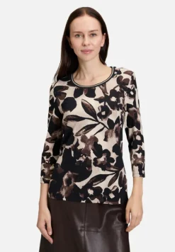 Betty Barclay Shirts*Basic Shirt mit Rundhalsausschnitt Beige/Braun