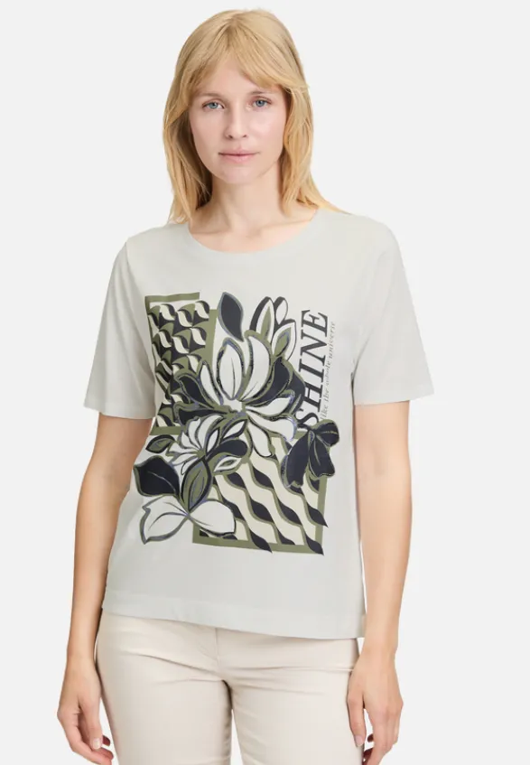 Betty Barclay Shirts*Basic Shirt mit Rundhalsausschnitt Patch White/Dark Blue