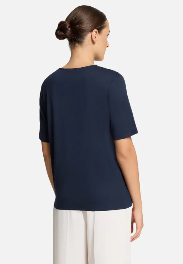 Betty Barclay Shirts*Basic Shirt mit Schleifenknoten Patch Dark Blue/Dark Blue
