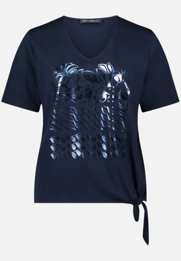 Betty Barclay Shirts*Basic Shirt mit Schleifenknoten Patch Dark Blue/Dark Blue