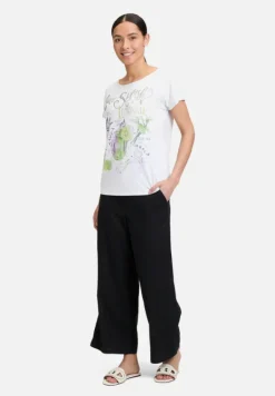 Betty Barclay Shirts*Basic Shirt mit U-Boot-Ausschnitt White/Khaki