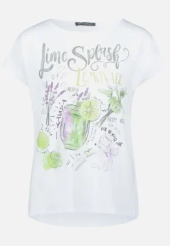 Betty Barclay Shirts*Basic Shirt mit U-Boot-Ausschnitt White/Khaki