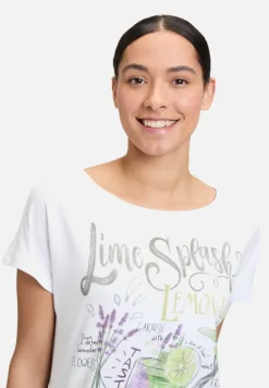 Betty Barclay Shirts*Basic Shirt mit U-Boot-Ausschnitt White/Khaki