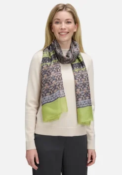 Betty Barclay Accessoires*Basic-Schal mit Aufdruck Grau/Grün