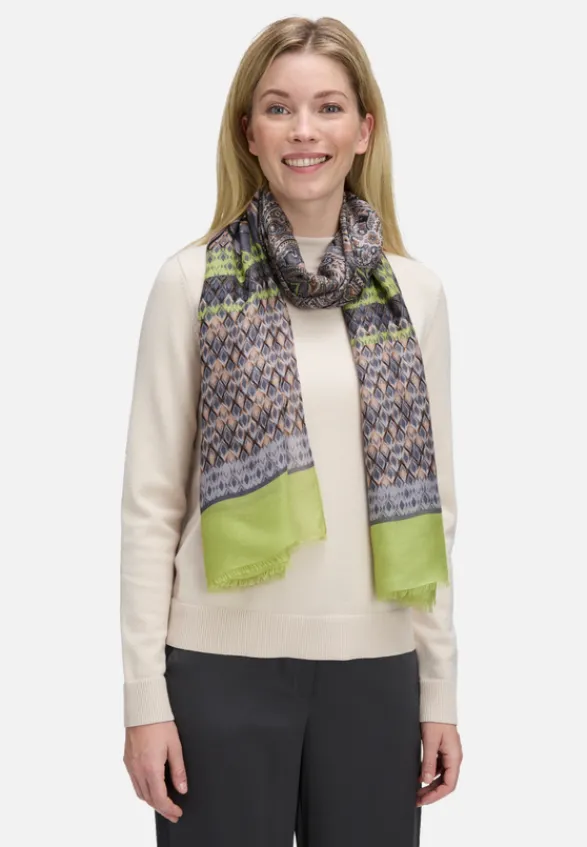 Betty Barclay Accessoires*Basic-Schal mit Aufdruck Grau/Grün