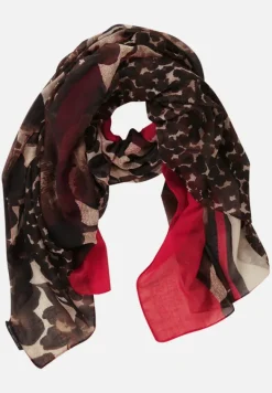 Betty Barclay Accessoires*Basic-Schal mit Blumenprint Brown/Red