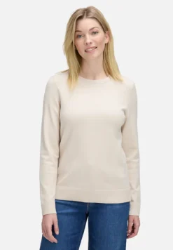 Betty Barclay Strick*Basic-Strickpullover mit Rundhalsausschnitt beige