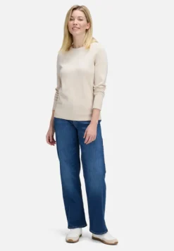 Betty Barclay Strick*Basic-Strickpullover mit Rundhalsausschnitt beige