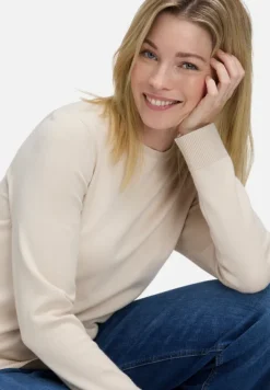 Betty Barclay Strick*Basic-Strickpullover mit Rundhalsausschnitt beige