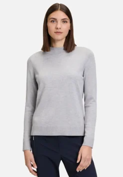 Betty Barclay Basics|Strick*Basic-Strickpullover mit Stehkragen Grey Melange