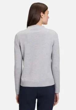 Betty Barclay Basics|Strick*Basic-Strickpullover mit Stehkragen Grey Melange