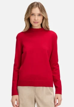 Betty Barclay Basics|Strick*Basic-Strickpullover mit Stehkragen Rot