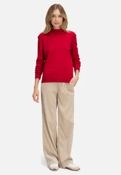 Betty Barclay Basics|Strick*Basic-Strickpullover mit Stehkragen Rot