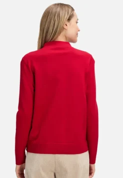 Betty Barclay Basics|Strick*Basic-Strickpullover mit Stehkragen Rot