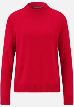 Betty Barclay Basics|Strick*Basic-Strickpullover mit Stehkragen Rot