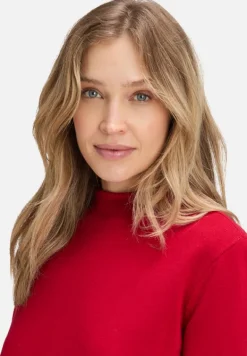 Betty Barclay Basics|Strick*Basic-Strickpullover mit Stehkragen Rot