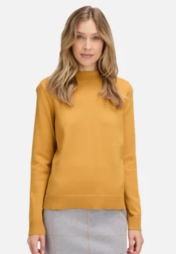 Betty Barclay Strick|Basics*Basic-Strickpullover mit Stehkragen gold