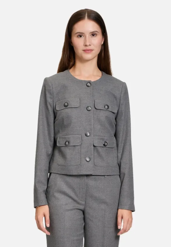 Betty Barclay Business Kleidung|Blazer*Blazer-Jacke langarm Grey Melange