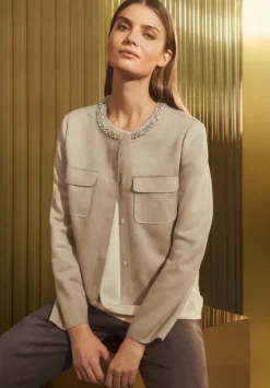 Betty Barclay Festliche Mode|Blazer*Blazer-Jacke mit aufgesetzten Taschen Taupe