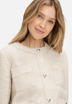 Betty Barclay Business Kleidung|Blazer*Blazer-Jacke mit Fransen beige