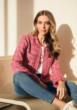 Betty Barclay Blazer|Jacken*Blazer-Jacke mit Fransen Red/Pink
