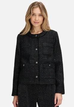 Betty Barclay Business Kleidung|Blazer*Blazer-Jacke mit Fransen Schwarz